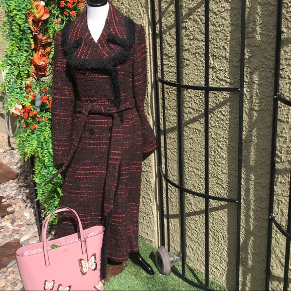 Kate Spade tweed Trench Coat - Picture 4 of 8